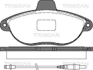 Triscan 8110 10501 - Тормозные колодки, дисковые, комплект abcparts.ee