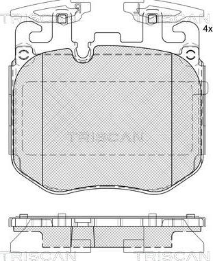 Triscan 8110 11066 - Тормозные колодки, дисковые, комплект abcparts.ee