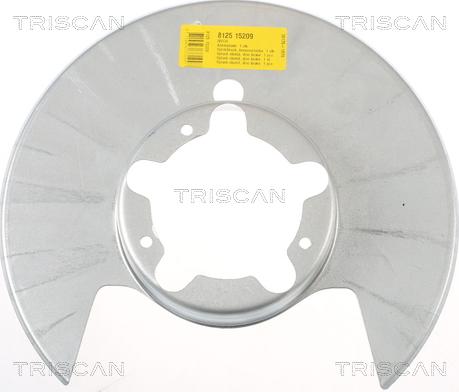 Triscan 8125 15209 - Отражатель, защита, тормозной диск abcparts.ee