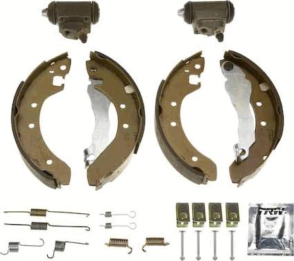 TRW BK1858 - Комплект тормозных колодок, барабанные abcparts.ee