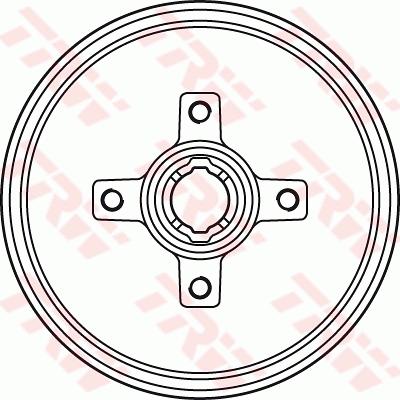TRW DB4134BR - Тормозной барабан abcparts.ee