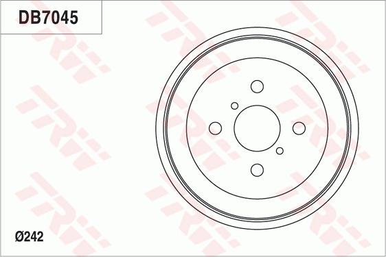 TRW DB7045 - Тормозной барабан abcparts.ee