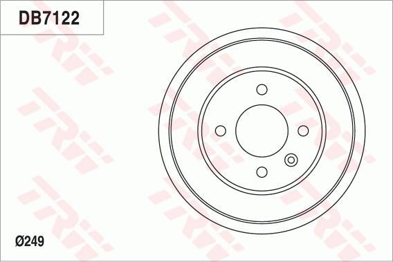TRW DB7122 - Тормозной барабан abcparts.ee