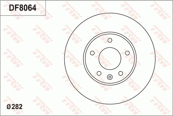 TRW DF8064 - Тормозной диск abcparts.ee