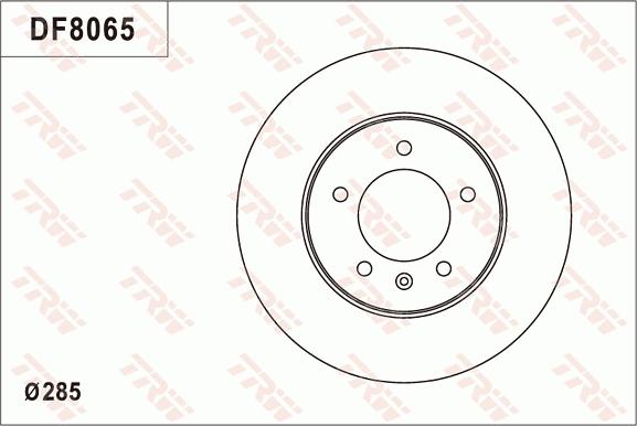 TRW DF8065 - Тормозной диск abcparts.ee