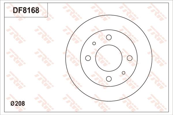 TRW DF8168S - Тормозной диск abcparts.ee