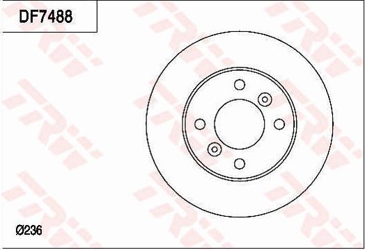 TRW DF7488 - Тормозной диск abcparts.ee
