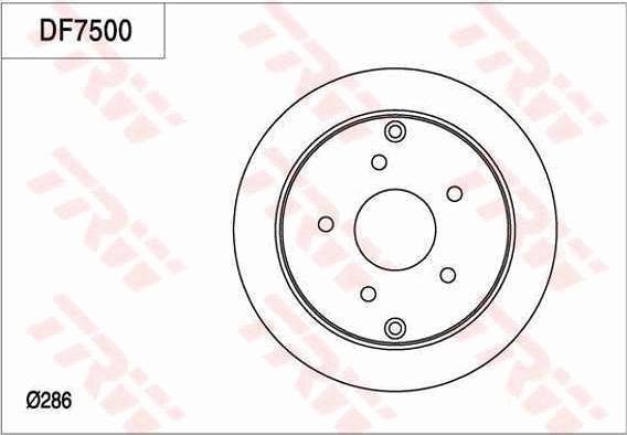 TRW DF7500 - Тормозной диск abcparts.ee