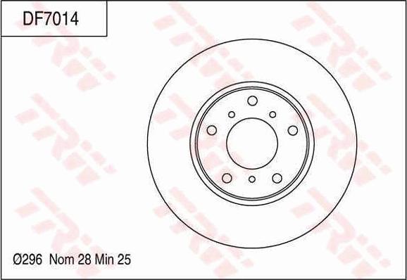 TRW DF7014 - Тормозной диск abcparts.ee