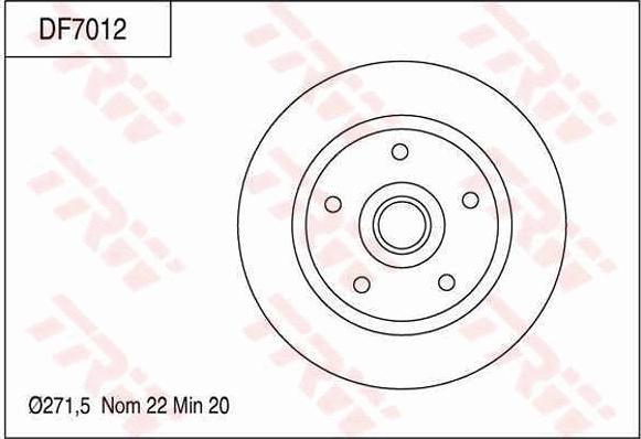 TRW DF7012 - Тормозной диск abcparts.ee