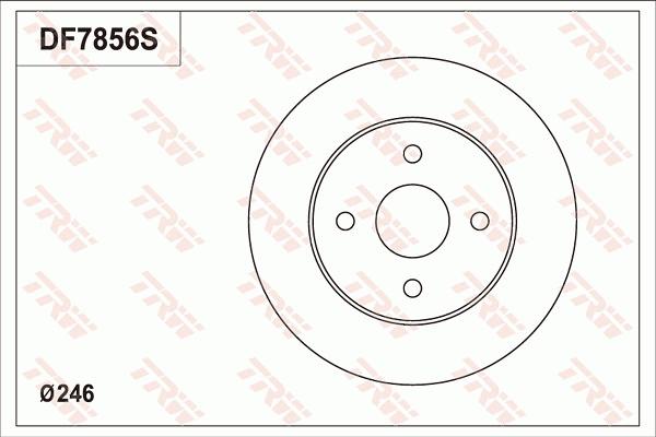 TRW DF7856S - Тормозной диск abcparts.ee
