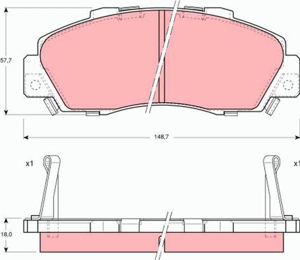 TRW GDB995 - Тормозные колодки, дисковые, комплект abcparts.ee