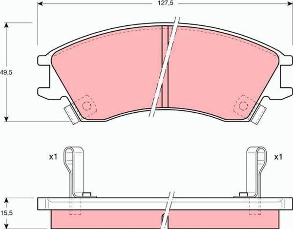 TRW GDB992 - Тормозные колодки, дисковые, комплект abcparts.ee
