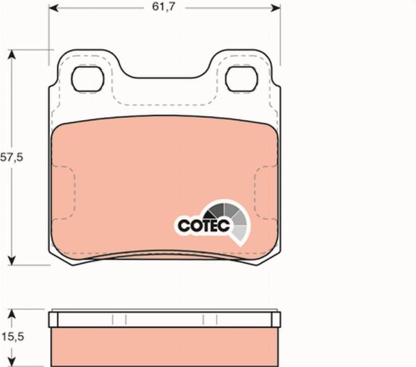 TRW GDB952 - Тормозные колодки, дисковые, комплект abcparts.ee