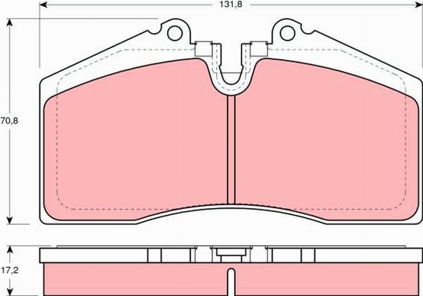 TRW GDB966 - Тормозные колодки, дисковые, комплект abcparts.ee