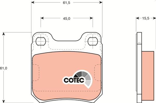 TRW GDB915 - Тормозные колодки, дисковые, комплект abcparts.ee