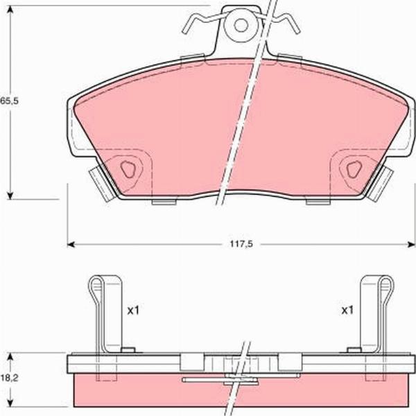 TRW GDB497 - Тормозные колодки, дисковые, комплект abcparts.ee