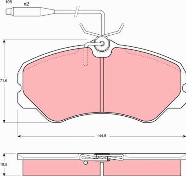 TRW GDB447 - Тормозные колодки, дисковые, комплект abcparts.ee