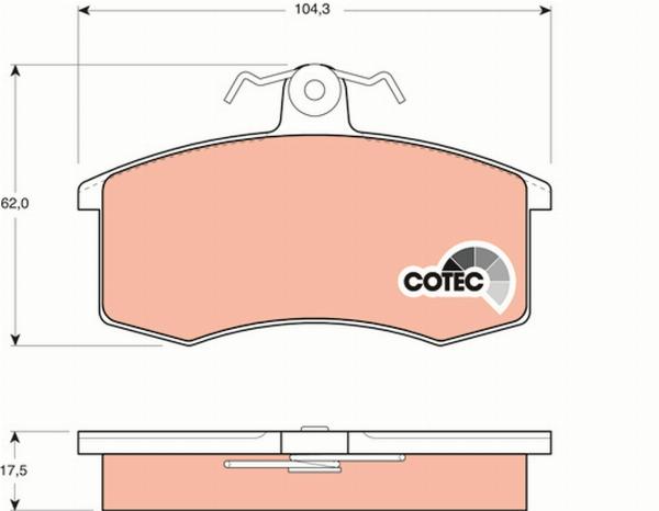 TRW GDB469 - Тормозные колодки, дисковые, комплект abcparts.ee