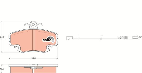TRW GDB400 - Тормозные колодки, дисковые, комплект abcparts.ee