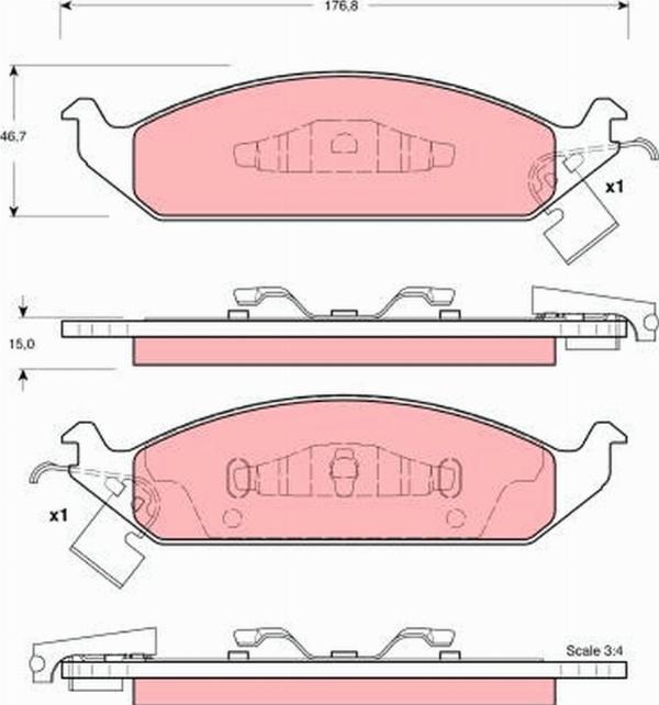 TRW GDB4016 - Тормозные колодки, дисковые, комплект abcparts.ee