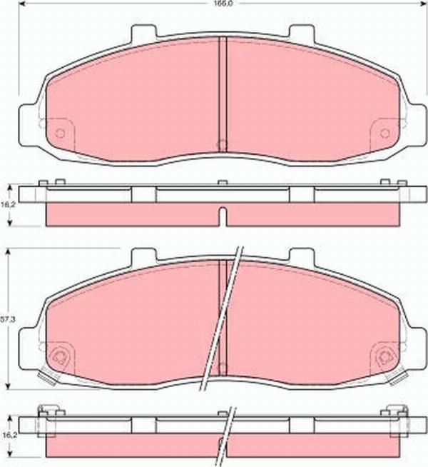 TRW GDB4103 - Тормозные колодки, дисковые, комплект abcparts.ee