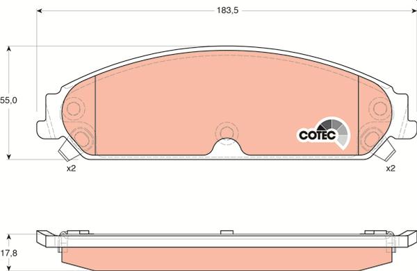TRW GDB4134 - Тормозные колодки, дисковые, комплект abcparts.ee