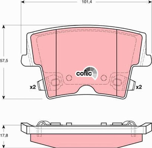 TRW GDB4135 - Тормозные колодки, дисковые, комплект abcparts.ee
