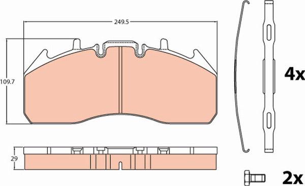 TRW GDB5096 - Тормозные колодки, дисковые, комплект abcparts.ee