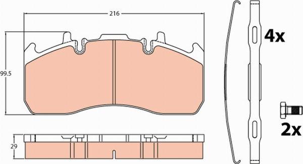 TRW GDB5102 - Тормозные колодки, дисковые, комплект abcparts.ee