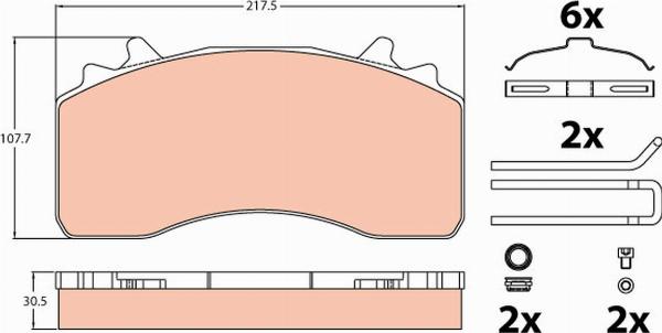 TRW GDB5114 - Тормозные колодки, дисковые, комплект abcparts.ee