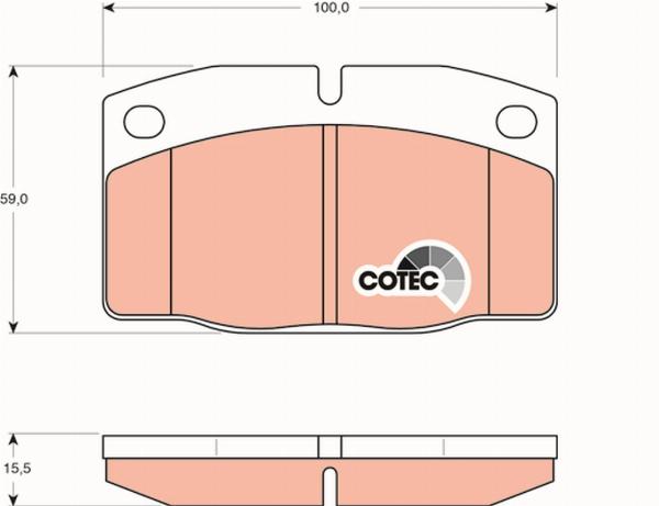 TRW GDB199 - Тормозные колодки, дисковые, комплект abcparts.ee