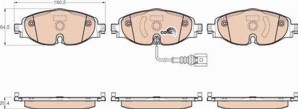 TRW GDB1956 - Тормозные колодки, дисковые, комплект abcparts.ee