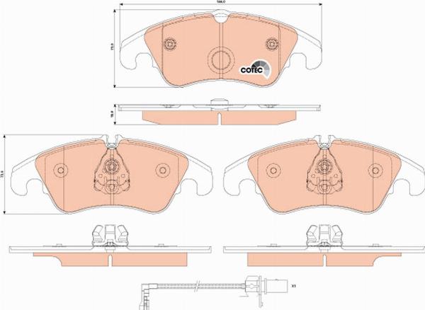 TRW GDB1916 - Тормозные колодки, дисковые, комплект abcparts.ee