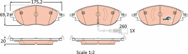 TRW GDB1918 - Тормозные колодки, дисковые, комплект abcparts.ee