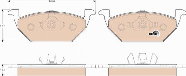 TRW GDB1984 - Тормозные колодки, дисковые, комплект abcparts.ee