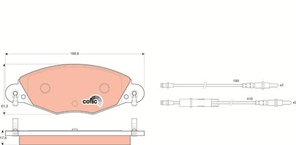 TRW GDB1449 - Тормозные колодки, дисковые, комплект abcparts.ee
