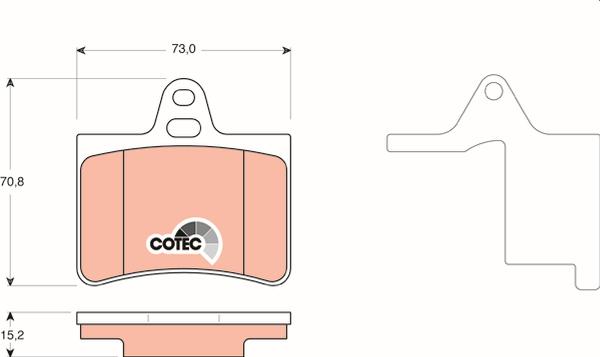TRW GDB1450 - Тормозные колодки, дисковые, комплект abcparts.ee