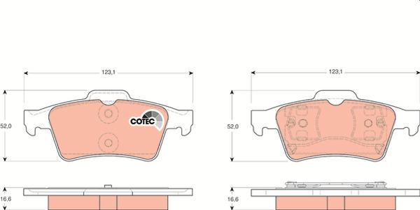 TRW GDB1469 - Тормозные колодки, дисковые, комплект abcparts.ee