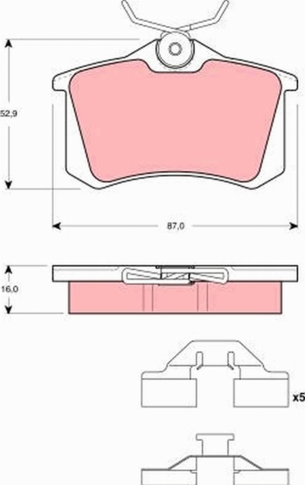 TRW GDB1467 - Тормозные колодки, дисковые, комплект abcparts.ee