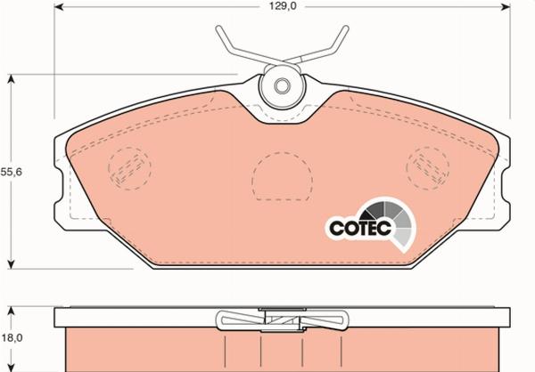 TRW GDB1405 - Тормозные колодки, дисковые, комплект abcparts.ee