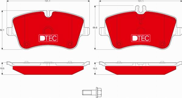 TRW GDB1413DTE - Тормозные колодки, дисковые, комплект abcparts.ee