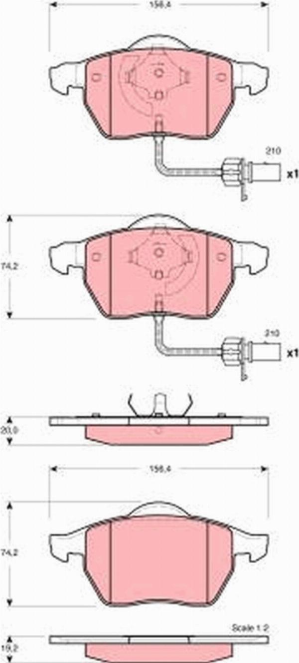 TRW GDB1488 - Тормозные колодки, дисковые, комплект abcparts.ee