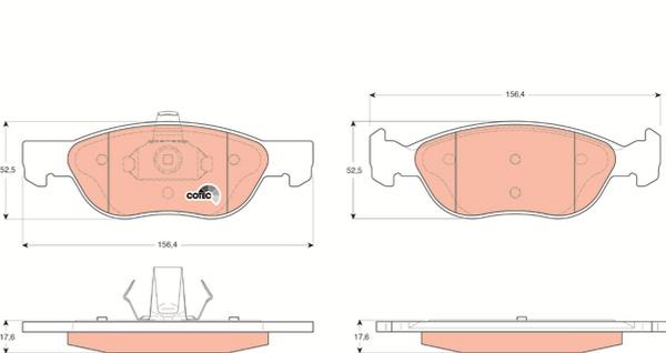 TRW GDB1487 - Тормозные колодки, дисковые, комплект abcparts.ee
