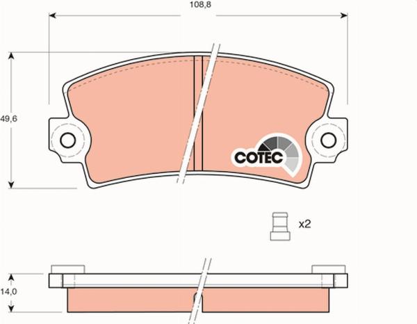 TRW GDB148 - Тормозные колодки, дисковые, комплект abcparts.ee