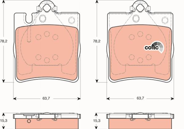 TRW GDB1421 - Тормозные колодки, дисковые, комплект abcparts.ee