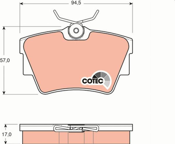 TRW GDB1479 - Тормозные колодки, дисковые, комплект abcparts.ee