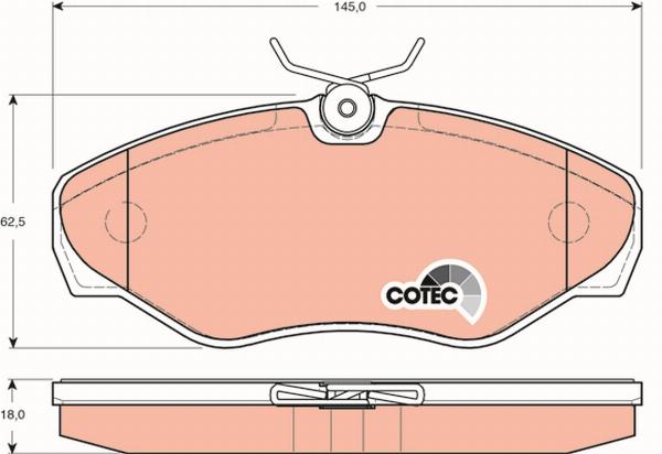 TRW GDB1478 - Тормозные колодки, дисковые, комплект abcparts.ee
