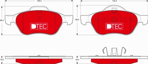 TRW GDB1540DTE - Тормозные колодки, дисковые, комплект abcparts.ee
