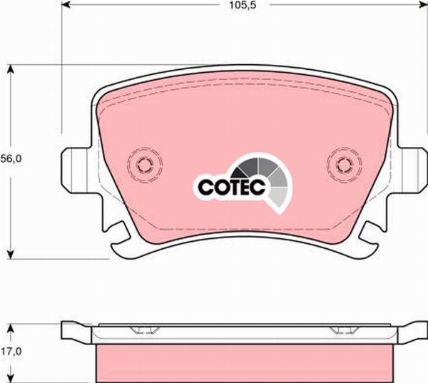 TRW GDB1551 - Тормозные колодки, дисковые, комплект abcparts.ee